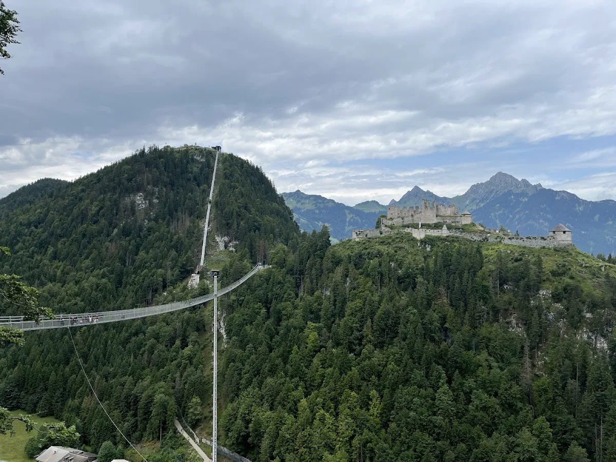 View from Fort Claudia looking back at the bridge and Ehrenberg ruins
