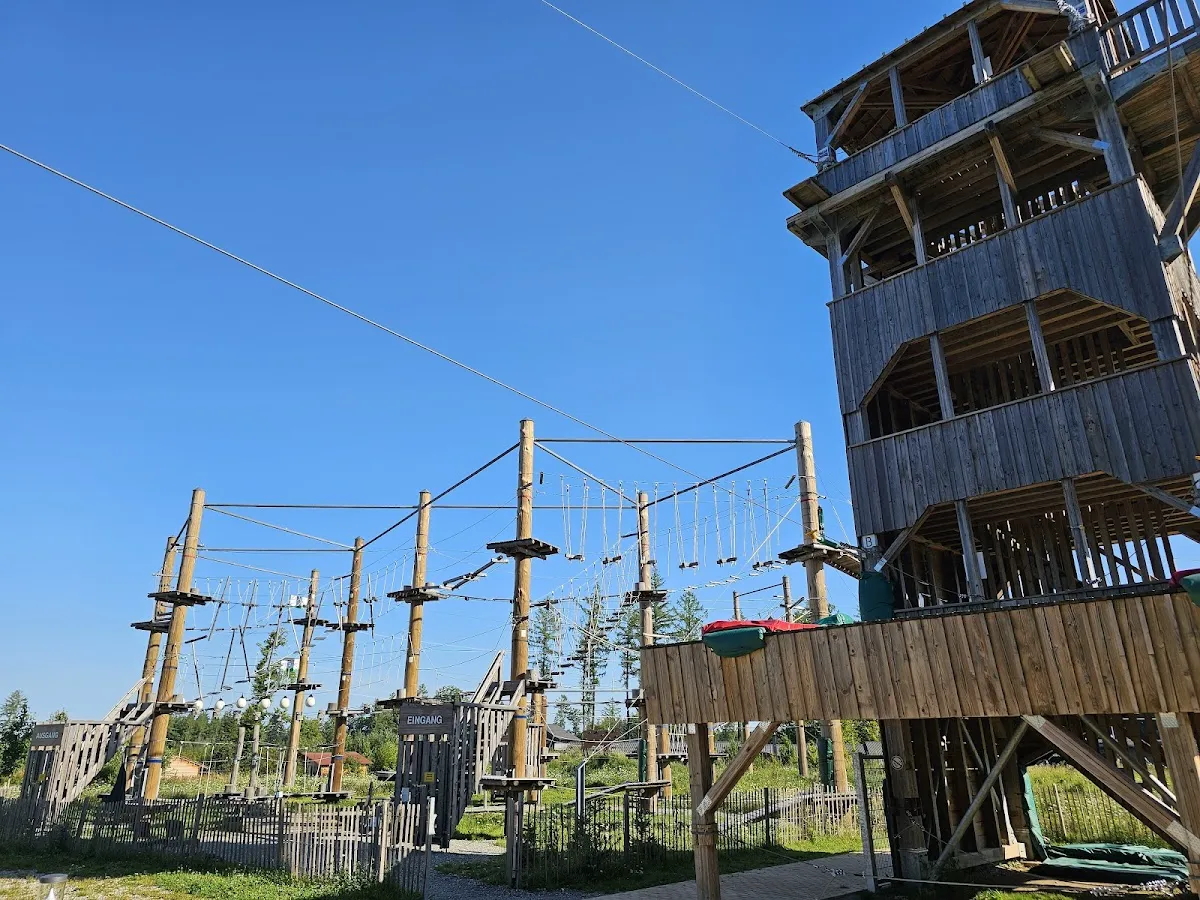 3D Archery course in forest at Waldseilgarten Höllschlucht